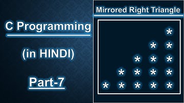 Mirrored Right Triangle Star* Pattern Part- 7 in C in Hindi || C Language Tutorial || By Kishan Shaw