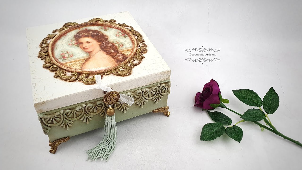 Decoupage # box Princess Sissi   #pentartofficial #pentart #stamperia # DIY tutorial...