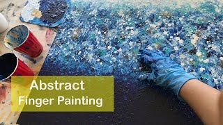 Acrylic Finger painting, Step by step painting video, Abstract painting, Finger dabbing technique screenshot 3