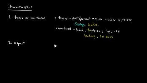 Intro to the Verb Phrase 1: Characteristics