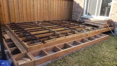 Floating deck build. Part 8 (one man construction team) Supports for the frame of steps