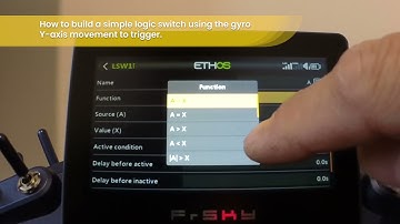 FrSKY TANDEM X20 ETHOS Logic Switch, Special Function + Gyro Y-Axis movement to trigger an action