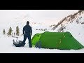 Winter Snowshoe Backpacking with a Budget 4-Season Tent - Korean Camp Cook - NatureHike Opalus 3