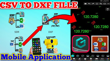 How To Convert CSV To DXF Fille in Mobile application ( SDR LINK 🔗)