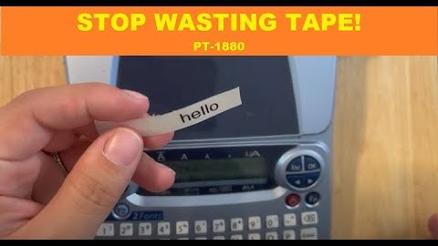 Set Margins and stop wasting tape with your Brother PT1880 P-touch label printer.