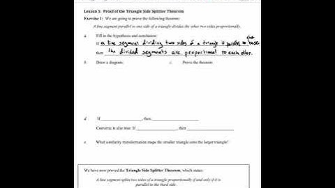 Geo R Unit 5 Lesson 1 Video Notes