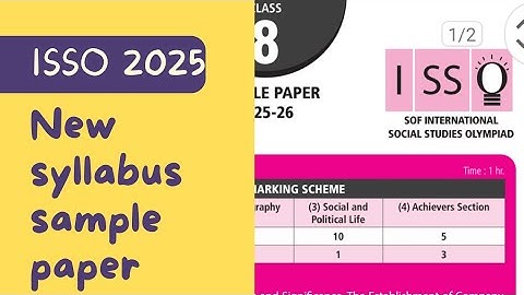 Class 8 ISSO 2025 | Social Science Olympiad Sample Paper with Full Solutions & Tips