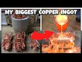 Giant Ingot - My Biggest Ever Copper Ingot! - Home Made Furnace - Bullion - Molten Metal Melting
