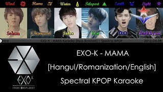 🎵 EXO-K (엑소-K) - Karaoke/Instrumental MAMA dengan Lirik | KPOP Spektral