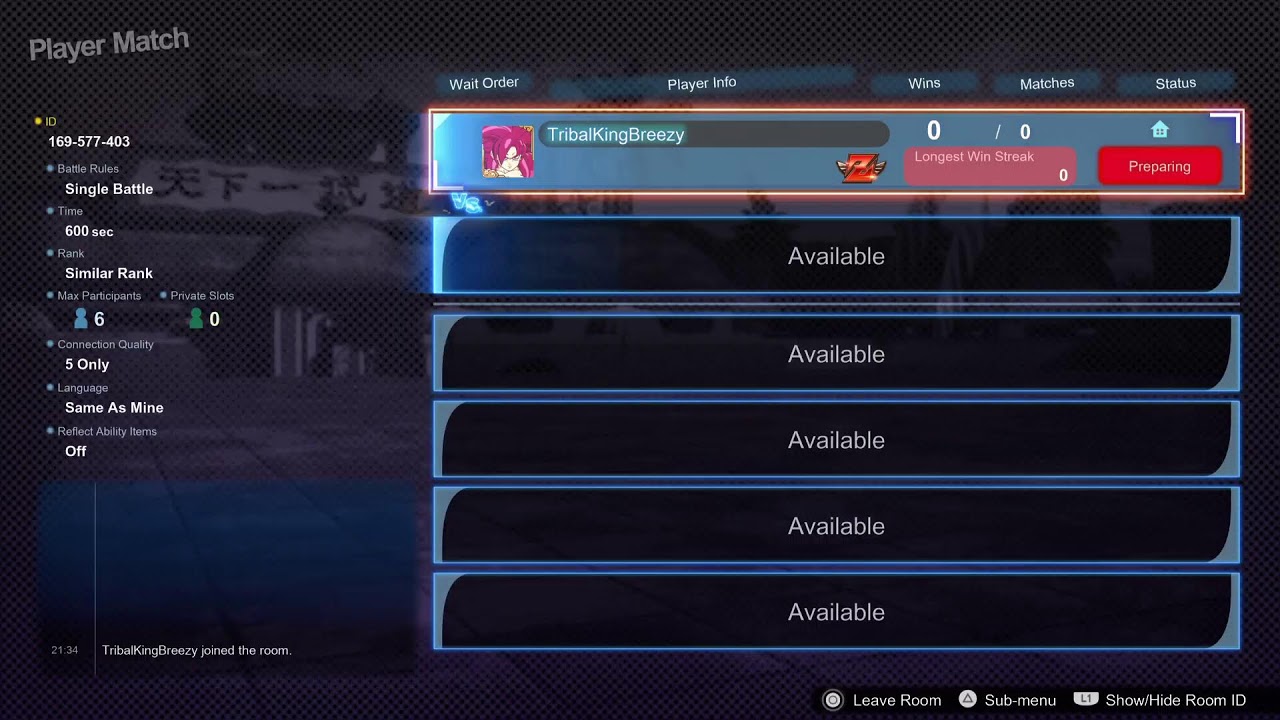 DragonBall Sparking Zero Ps5 online DP Ranked Fights And Lobby