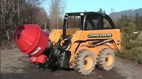 Eterra Skid Steer 3 Point Runs a Cement Mixer