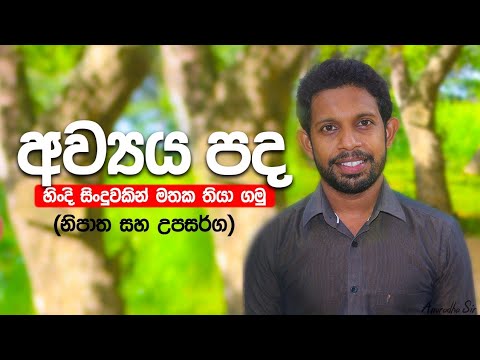 අව්‍යය පද (නිපාත සහ උපසර්ග ) හිංදි සිංදුවකින් මතක තියා ගමු | @Anuradha Sir