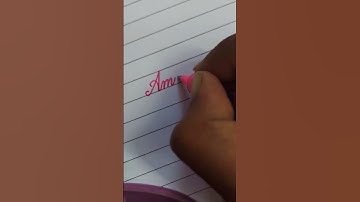 how to write the word amazing in cursive #handwriting #shorts