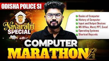 Odisha SI, RI ARI AMIN 2025 | Computer Marathon Class | By Shakti Sir
