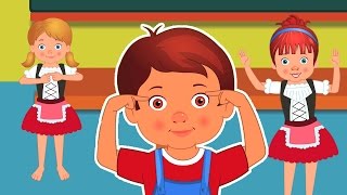 Head, Shoulder, Knees & Toes | tête, épaules, les genoux et les orteils | comptines compilation de