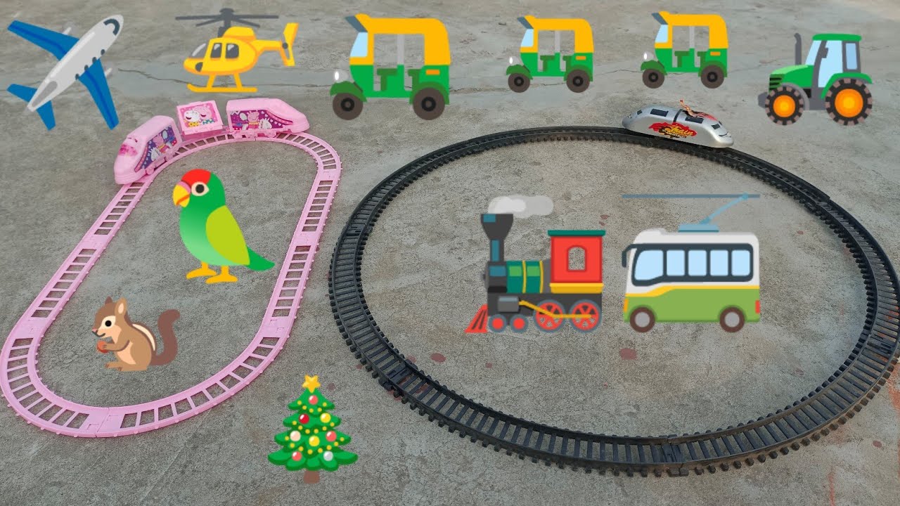 gadi wala cartoon cartoon, tractor, bus, gadi , gadi wala train