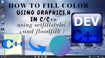 How to Use setfillstyle(), floodfill() | C++ graphics | Dev C++