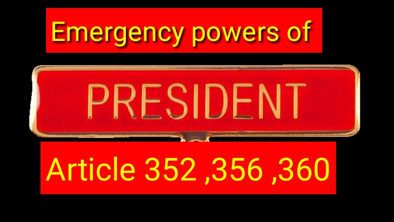 Emergency powers of President - YouTube
