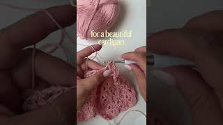 Beautiful shells crochet stitch for cardigan 😍