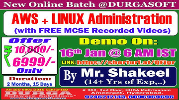 AWS + LINUX Administration Online Training @ DURGASOFT