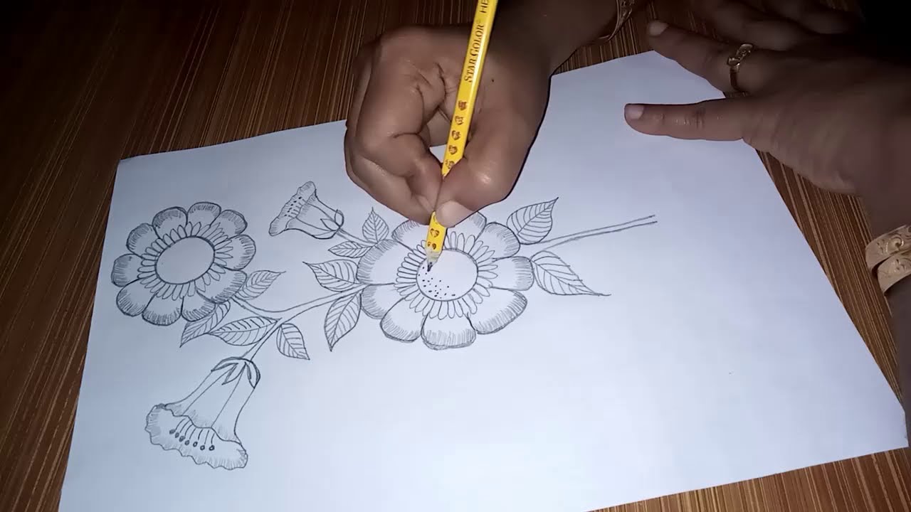How to Draw a simple and easy drawing of flower designdesigns for