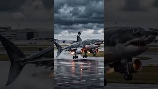 This massive shark mega plane is taking off like a flying predator! 😱✈️#MegaPlane #GreatWhiteShark