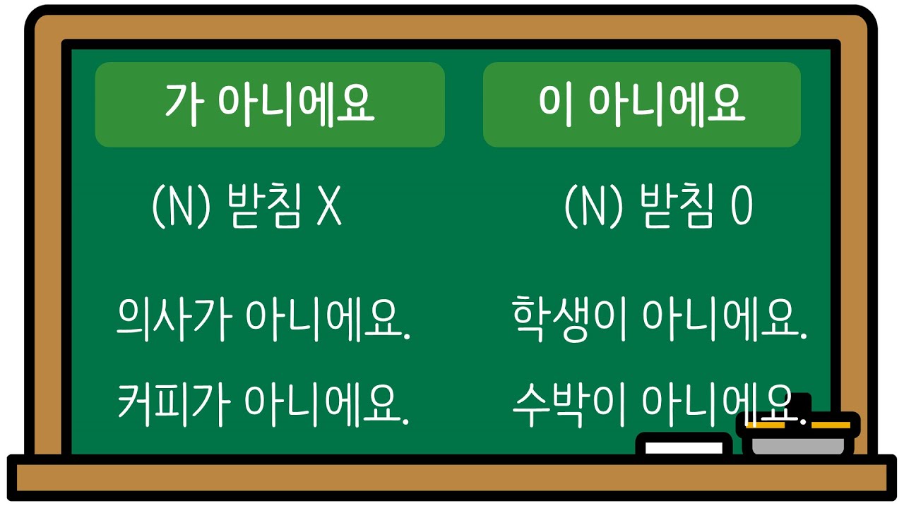 한국어 초급 [문법] 4. 이/가 아니에요 - YouTube