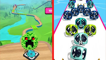 GOING BALLS vs A-Z RUN - All Levels Gameplay Android iOS #19 New Update Part L9H4S1