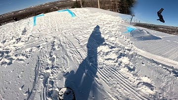 Learning to backflip on my snowboard! [Mic’d up]