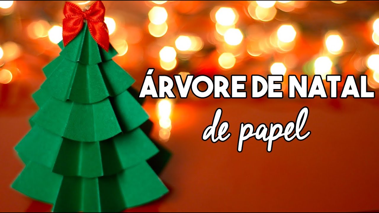 DIY Natal :: Como fazer árvore de natal de papel - Projeto Natal DIY -  YouTube