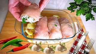 картинка: Отличный рецепт | самый вкусный куриный рулет | просто быстро и вкусно |