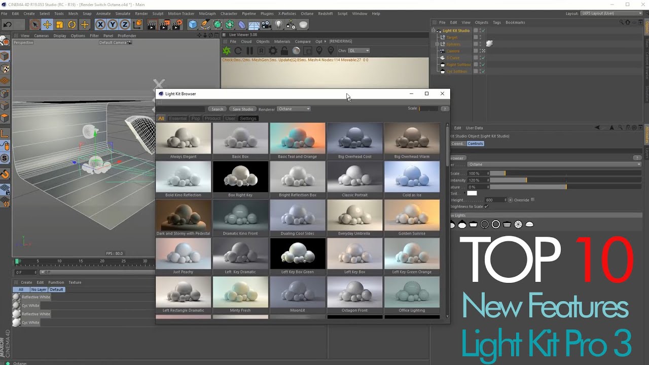 Top Ten New Features in Light Kit Pro 3 Greyscalegorilla Cinema4D