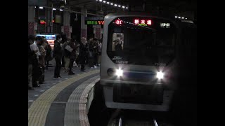 東京臨海高速鉄道70-000型Z9編成が北赤羽駅1番線に到着するシーン