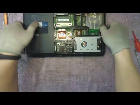 Asus A52d чистка системы охлаждения, замена термопасты, разборка