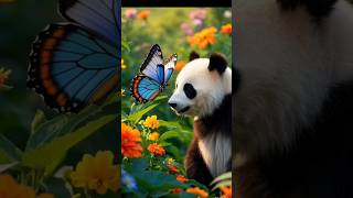 Download Lagu Panda Bimo plays with butterflies in the flower garden. MP3 Download Lagu Panda Bimo plays with butterflies in the flower garden. MP3