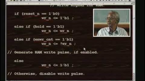 Lecture 39 - Design of External RAM