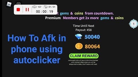 How to AFK in time chamber using phone in All Star Tower Defense! Updated😎 (🎉1000subs special 🎊)