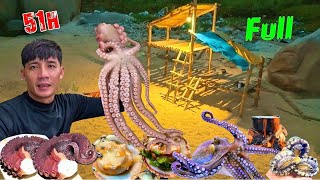 51h sinh tồn trên căn chòi 2 tầng kép full tạo lửa tìm thức nơi hoang Dã | 3 Days survival camping