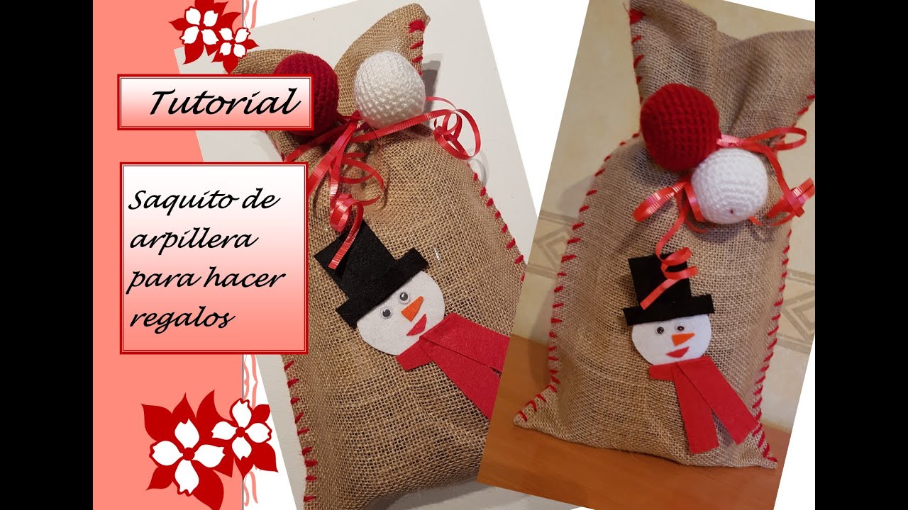 Bolsita De Tela Rústica  Bolsa de tela, Bolsas de regalo de arpillera,  Bolsas de regalo de tela