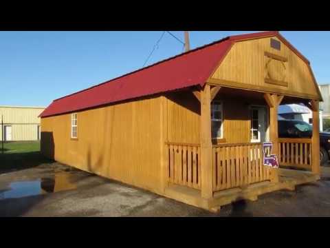 Derksen Treated Lofted Barn Cabin 14x40 Big W S Portable Buildings Youtube