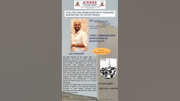 ATAL FDP 2024-2025 at AISSMS CHMCT, Pune #shorts #hospitality #pune  #students #hotelmanagement