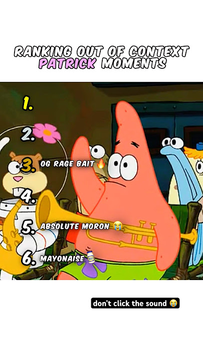 Ranking The Funniest Patrick Star Moments 😭