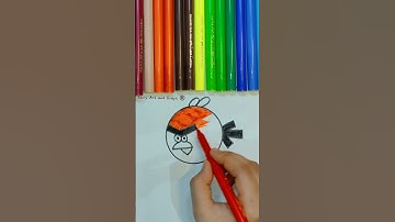 How to draw Angry Bird | Angry bird easy draw tutorial/#Shorts #ytShorts #howto #draw #Angrybird