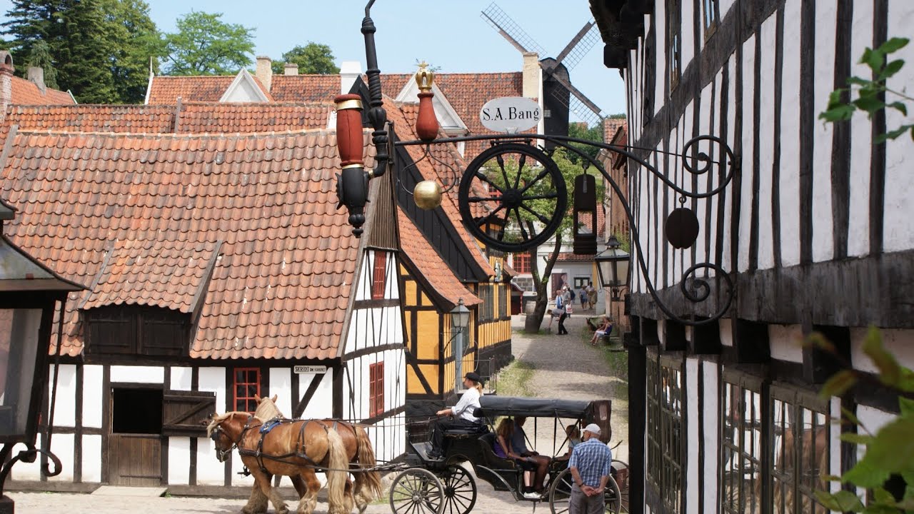 Walking Through Time: Den Gamle By Museum in Aarhus, Denmark tour; Музей Den Gamle By в Орхусе Дания