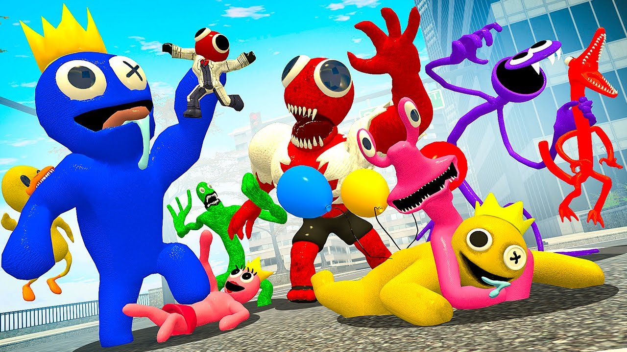 Радужные друзья игра из второй 231456789части. Зелёный из радужных друзей в роблоксе. Гаррис мод мод радужные друзья. Радужные друзья игра. Радужные друзья синий.