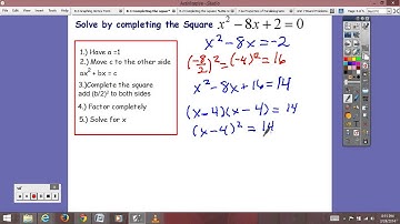 Algebra 9.1a Completing the Square