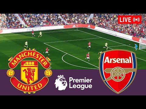 Manchester United vs Arsenal LIVE. Premier League 2023/2024 Full Match - Simulation Video Games