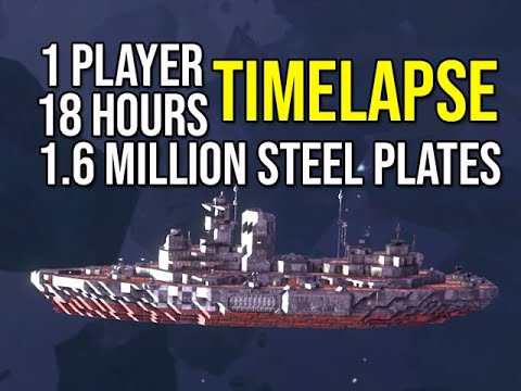 1 Player 1.6 Million Steel Plates 18 Hour Timelapse - Space Engineers
