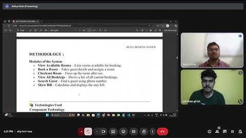 HOTEL BOOKING SYSTEM (Part 1) by Jaikishan.G and Adithya v shet