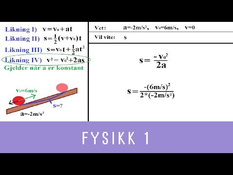 Video: Hva er noen eksempler på hvor bevegelseslikningene brukes?